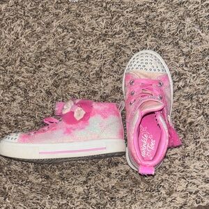 Skechers Pink Glitter Kids Sneakers